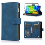 Verre tremp� + etui pour samsung galaxy a14 5g 6. 6 etui portefeuille cuir pu avec fonction de support ...