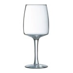Verre  vin  pied en verre forme droite transparent - lot de 6 equip home - 24cl