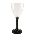 Verre  vin pied noir par 10
