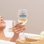 Verre � vin - sec ou fruit� trinquons � une maman de tous les succ�s mr. wonderful - bleu transparent ...