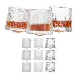 Relaxdays verres � whisky set de 12 3 mod�les diff�rents 150 ml tumbler originaux hxd : 75 x 8 cm transparent ...