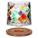 Uten verre  whiskyverre  whisky de 275 mldessous de verre en bambouverre  whisky en diamant