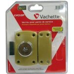 Verrou automatique  bouton cyclop vachette - nickel - sans cylindre - encastre