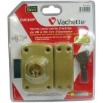 Verrou  double cylindre cyclop - vachette - 45 mm - goupille anti - crochetage - 3 cls incluses