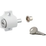 Thirard - verrou  cylindre pour baie coulissante pne poussoir blanc 2 cls - thirard