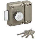 Verrou de porte bouton / cylindre - yale - yv25bt - 45 - protection anti arrachement - 4 cls - beige ...