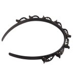 Version corenne du serre - tte  pince  cheveux  double plaque  frange fixe noir