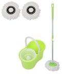 Vert balai serpill�re de nettoyage willonin� 2 t�te de rechange et seau essoreur balai en microfibres ...
