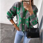 Vert cardigan en tricot pour femmes - veste de pull ample cardigan Vert cardigan en tricot pour femmes - veste de pull ample cardigan