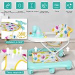 Vert trotteur b�b� �volutif avec parasol lumi�re et musique pliable et hauteur r�glable convient aux ...