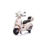 Vespa pour enfants gt - batterie 6v - 3  6 ans - avec musique - blanc