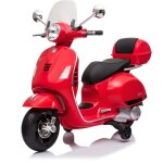 Vespa pour enfants gt - batterie 6v - 3  6 ans - avec musique - rouge