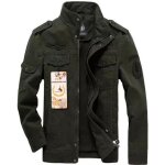 Veste aviateur hommes en matelass� 100% coton - mobigarlan - fit grande v�tements masculin - vert 2 - ...
