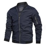 Veste de baseball décontractée pour homme dété - marque - modèle - coupe - vent - poches zippées - bleu ... Veste de baseball décontractée pour homme dété - marque - modèle - coupe - vent - poches zippées - bleu ...