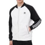 Veste homme adidas fleece - blanc / noir - col montant - fermeture par zip - poches zippées Veste homme adidas fleece - blanc / noir - col montant - fermeture par zip - poches zippées