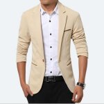 Veste blazer homme slim fit casual veste 2016 automne xxlkaki