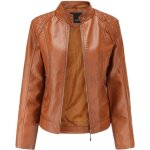 Veste de blazer outdoor printemps automne femme de marque veste en cuir femme blouson standup femme marron ... Veste de blazer outdoor printemps automne femme de marque veste en cuir femme blouson standup femme marron ...
