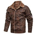 Veste - blouson automne - hiver homme en suède insfity - marron Veste - blouson automne - hiver homme en suède insfity - marron