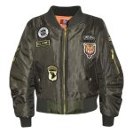 Veste bomber ma1 - unisexe - enfants 3 - 13 ans - manches longues - 100% polyester - poches avant