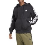 Veste à capuche - adidas - essentials 3 - stripes - noir - molleton doux - manches longues Veste à capuche - adidas - essentials 3 - stripes - noir - molleton doux - manches longues
