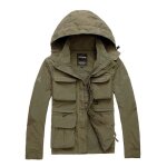 Veste À capuche de plein air homme combattre la pluie et le froid - kaki - vert - homme - adulte Veste À capuche de plein air homme combattre la pluie et le froid - kaki - vert - homme - adulte