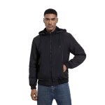 Veste à capuche amovible homme sport léger couleur unie casual - noir - insfity Veste à capuche amovible homme sport léger couleur unie casual - noir - insfity