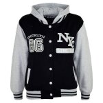 Veste  capuche brooklyn 86 nyc athlatic pour enfants - noir - mixte