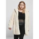 Veste à capuche femme - urban classics - teddy coat - grandes tailles - couleur blanche - adulte Veste à capuche femme - urban classics - teddy coat - grandes tailles - couleur blanche - adulte