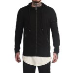 Veste  capuche homme - project x paris - hoodie lace up effet daim - noir - manches longues - col capuche ...
