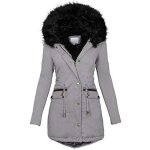 Veste chaude dhiver femme paissir veste parka polaire chaude en peluche blousons  capuche avec fermeture ...