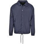 Veste coach build your brand - homme - bleu marine - coupe raglan - poches latrales - ceinture lastique ...