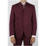 Veste col mao homme bordeaux