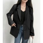 Veste de costume femme - style coréen - noir Veste de costume femme - style coréen - noir