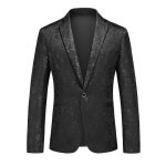 Veste de costume homme mariage imprime printemps et automne veste elegant col tailleur tissu confortable ...