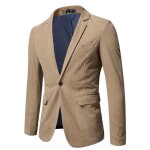 Veste de costume homme velours côtelé blazer slim fit elegant col tailleur couleur unie pour printemps ... Veste de costume homme velours côtelé blazer slim fit elegant col tailleur couleur unie pour printemps ...