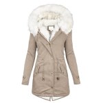 Veste en coton pour femme automne et hiver - vitata - mi - longue  capuche - coupe - vent - couleur ...