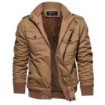 Veste en coton pour hommes blouson bombardier lgant doublure en polaire