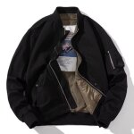 Veste de couleur unie pour hommes et femmes uniforme de base - ball blouson bombers manteau dcontract ...