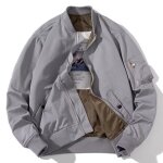 Veste de couleur unie pour hommes et femmes uniforme de base - ball blouson bombers manteau dcontract ...