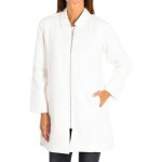 Veste coupe longue manches longues 9063 femme - cr�me