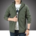 Veste coupe - vent impermable  capuche pour homme - marque - modle - vert - randonne - montagne