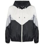 Veste coupe - vent impermable enfants filles garons noir - leaupreuve - panneaux de contraste - ge ...