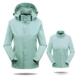 Veste coupe - vent et impermable pour femme - vitata - 3 en 1 - vert - randonne