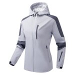 Veste coupe - vent et impermable pour femmes - vitata - fine  capuche - gris