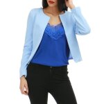 Veste courte sans col sans fermeture. pour femme - vestes - la modeuse