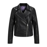 Veste en cuir femme - jack & jones - gail - impermable - taille xl - noir