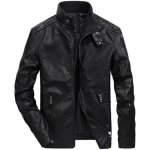 Veste en cuir pour homme - insfity - mi - saison - noir