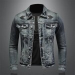 Veste cuir homme mode casual mi saison col montant lche plusieurs poches haute qualit veste cuir pu ...