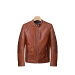 Veste en cuir homme redskins - ref 58185 - cognac - marron - homme - adulte