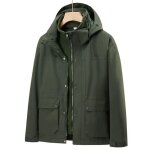 Veste dcontracte pour hommes trench - coat de couleur unie veste  capuche pour hommes veste lgante ...